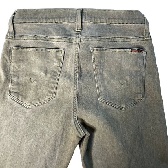 Hudson Super Skinny Straight Leg Denim Gray Jeans Size 29 U Tapered Ankle Pants - Picture 7 of 9
